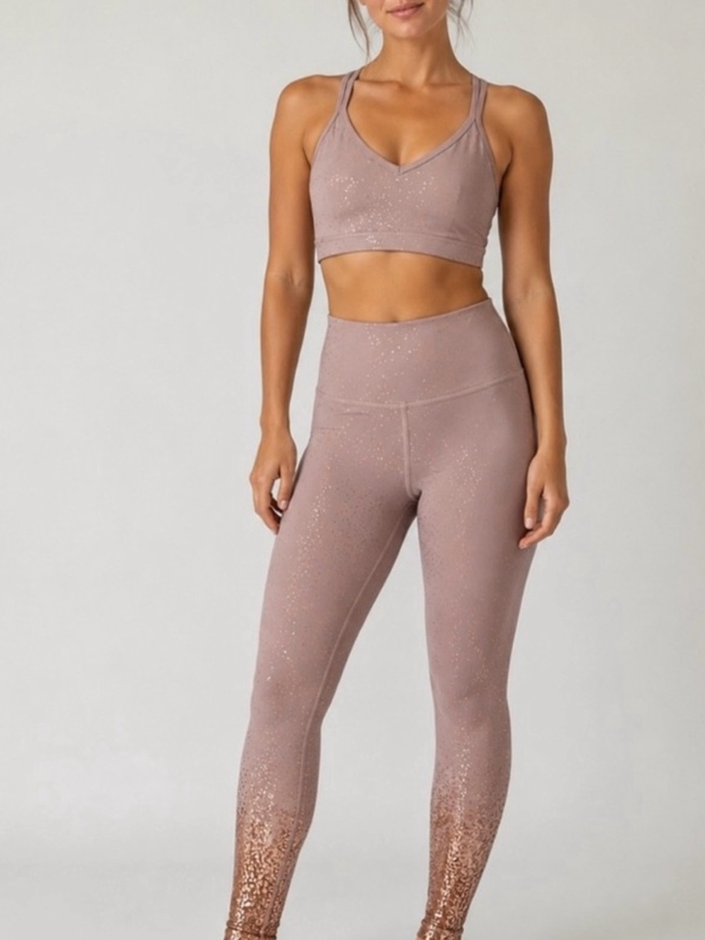 Beyond yoga High-Waist Mauve Sparkle Leggings - Women